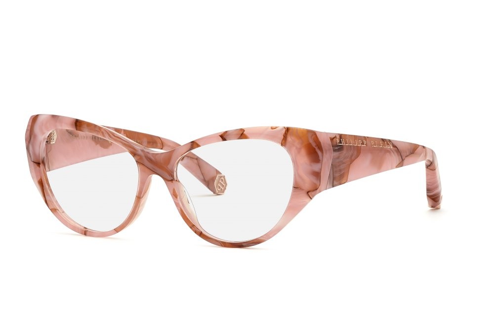 Occhiali da vista Philipp Plein VPP101 (06Z8) colore rosa opalino - rosa marmorizzato 
