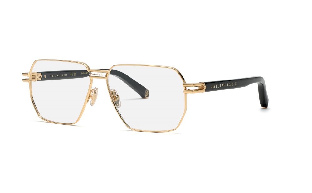 Occhiali da vista Philipp Plein VPP114M (0300) colore oro rosè lucido totale 