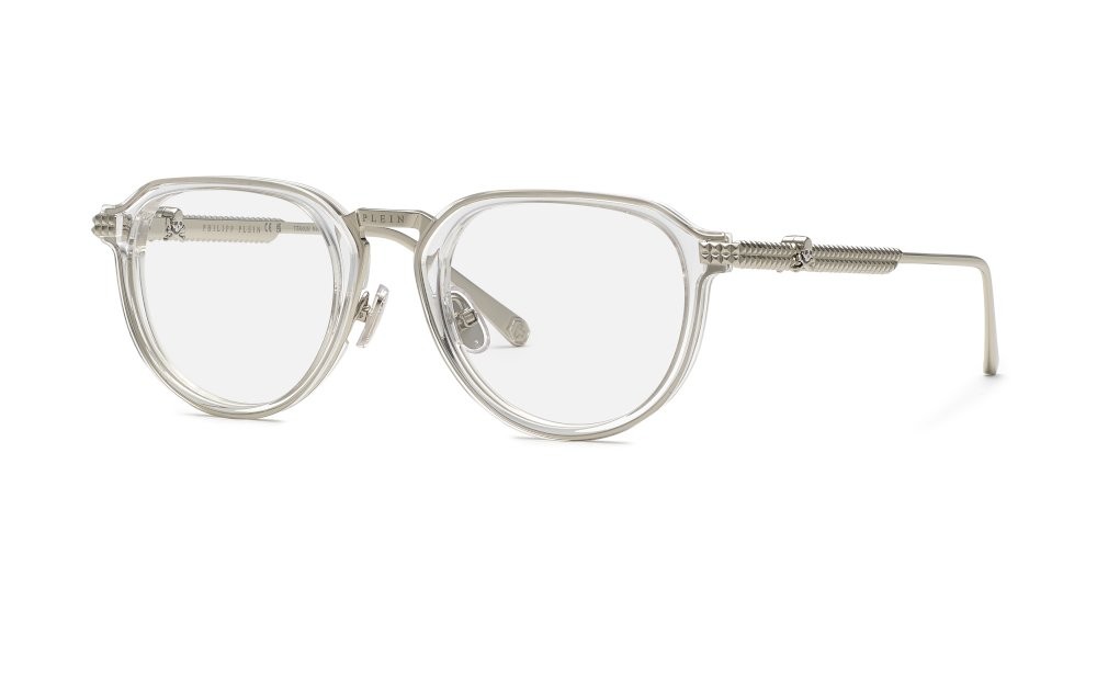 Occhiali da vista Philipp Plein Plein rock superhero VPP116V (0579) colore palladio lucido totale 