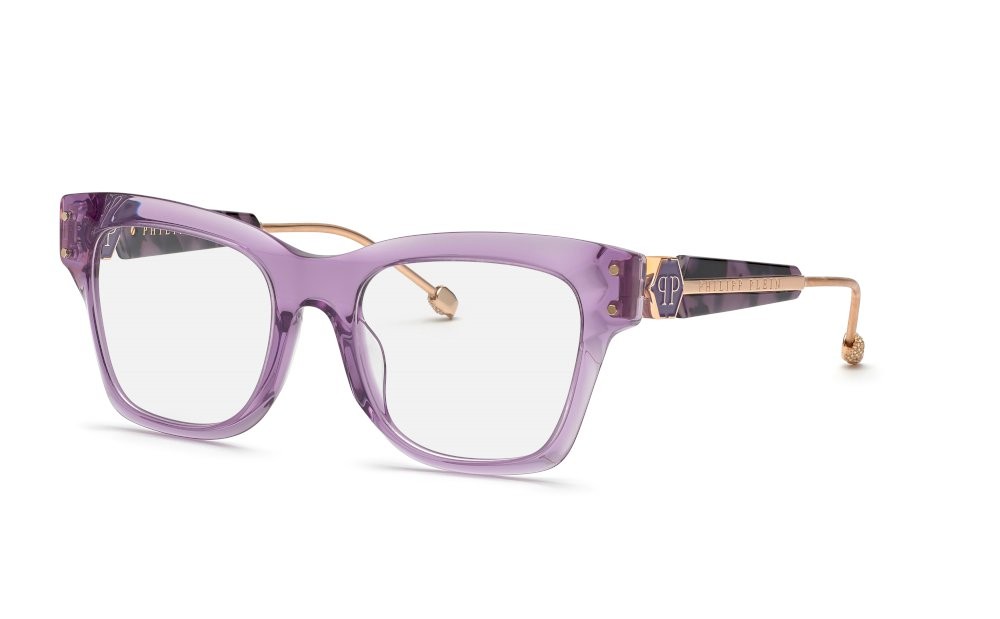 Occhiali da vista Philipp Plein Plein queen VPP125S (06PF) colore lilla trasparente lucido 