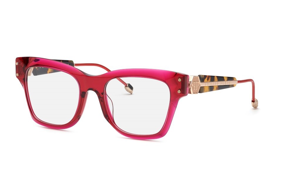 Occhiali da vista Philipp Plein Plein queen VPP125S (0AGN) colore rosso trasparente 