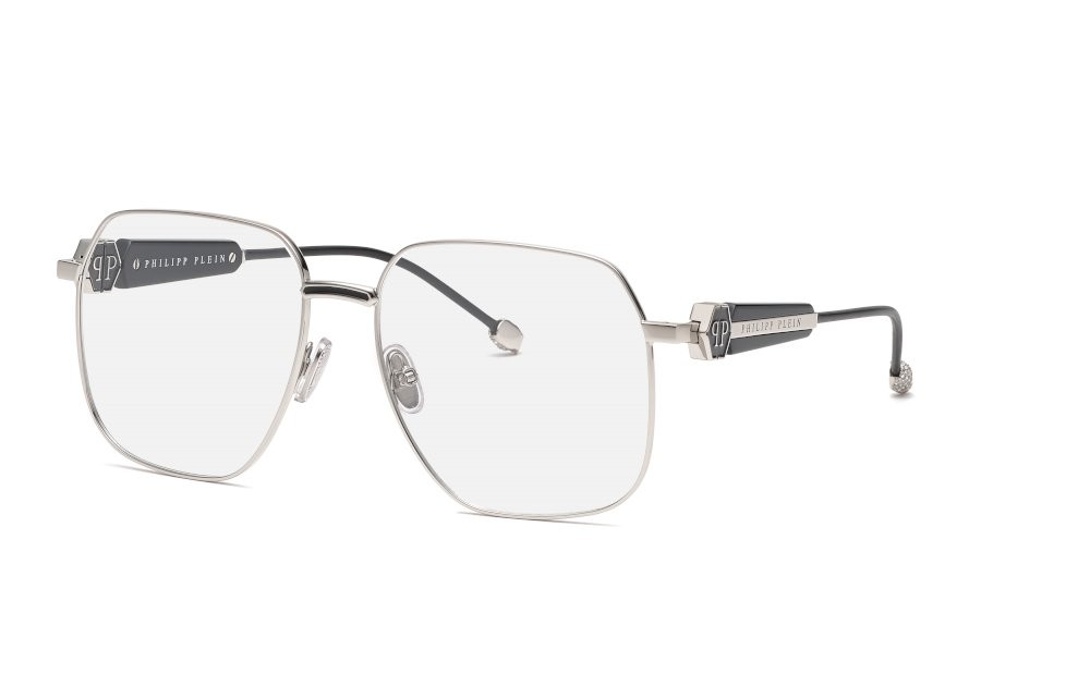 Occhiali da vista Philipp Plein Plein queen VPP126S (0583) colore palladio c/parti nero lucido 