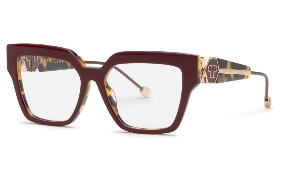 Occhiali da vista Philipp Plein Plein queen VPP165S (0U86) colore top bordeaux+avana 