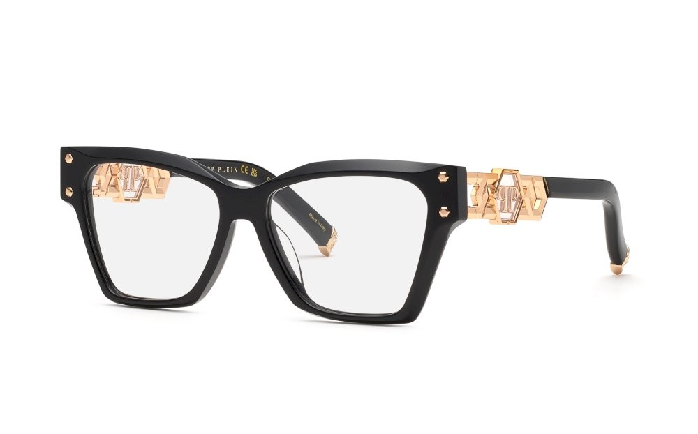 Occhiali da vista Philipp Plein Plein icon edge VPP189S (0700) colore nero lucido 