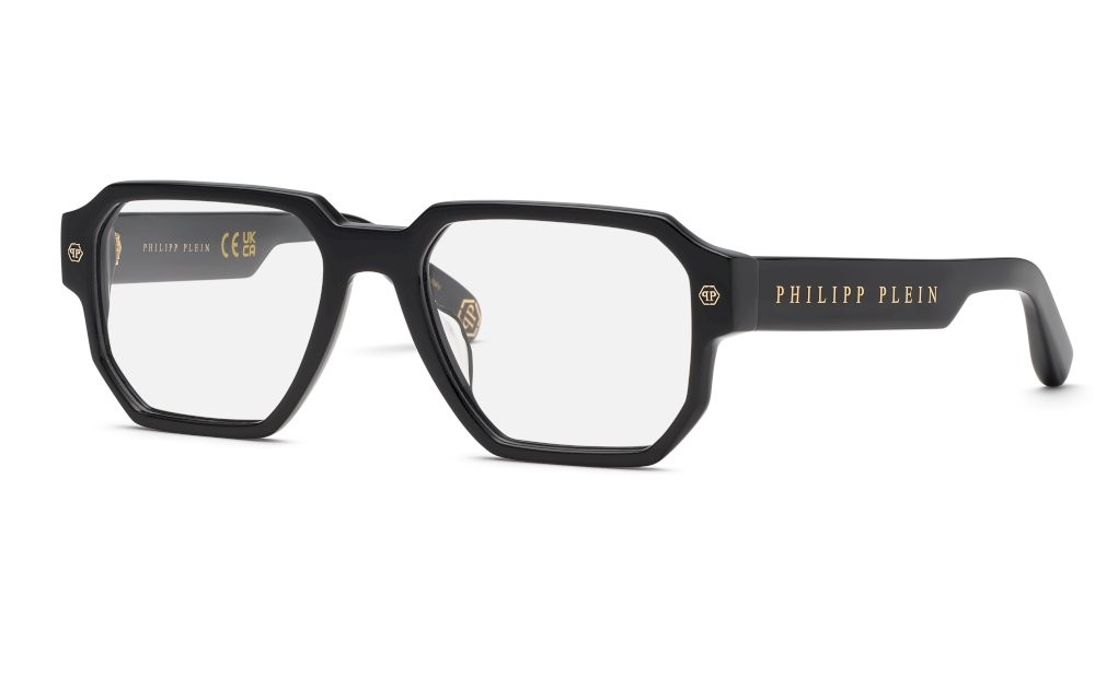 Occhiali da vista Philipp Plein Plein stud VPP199V (700Y) colore nero lucido 
