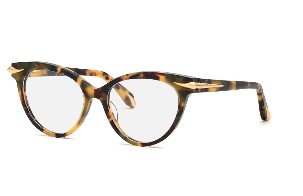 Eyeglasses Roberto Cavalli VRC018M (0AGG) color avana vintage lucida 