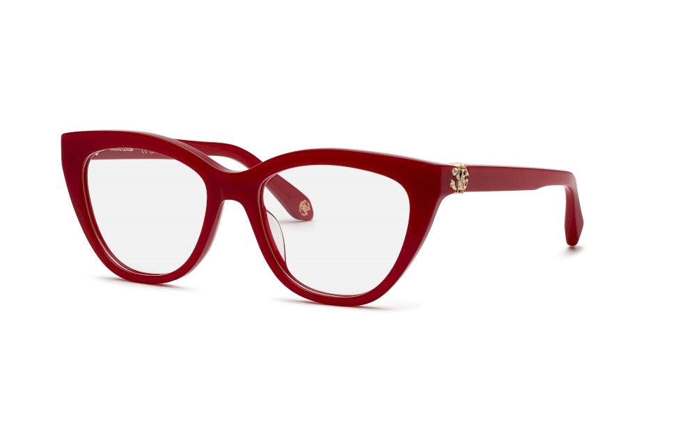 Eyeglasses Roberto Cavalli VRC049M (09EZ) color rosso pieno lucido 