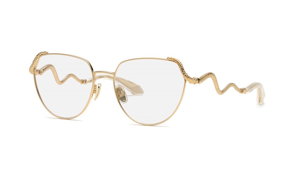 Eyeglasses Roberto Cavalli VRC053M (0300) color oro rosè lucido totale 
