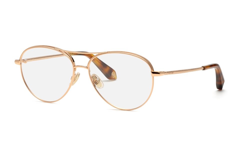Eyeglasses Roberto Cavalli VRC068 (08FC) color oro ramato lucido 