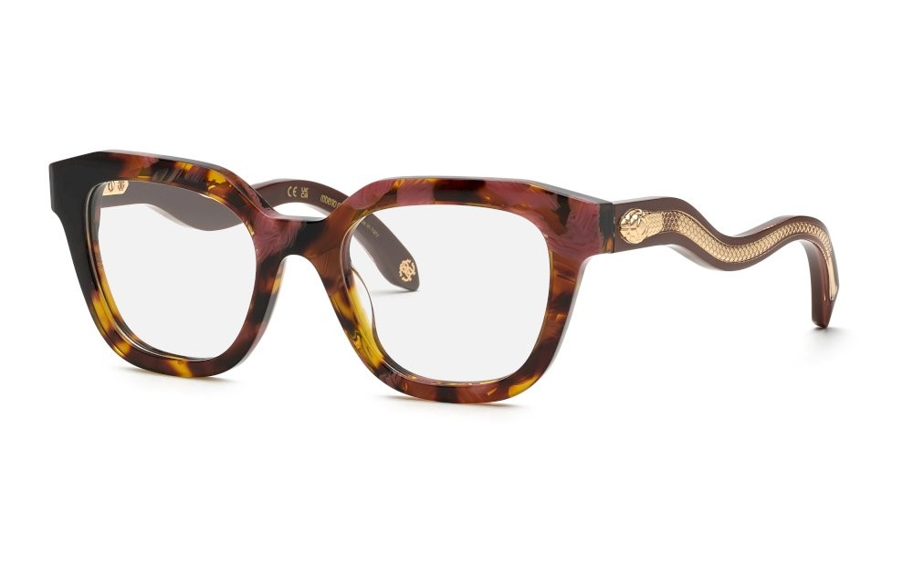 Eyeglasses Roberto Cavalli VRC071 (01GQ) color avana marrone/rosa 