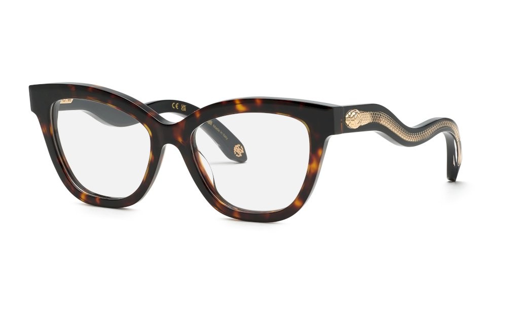 Eyeglasses Roberto Cavalli VRC072 (01AY) color avana scura lucida 