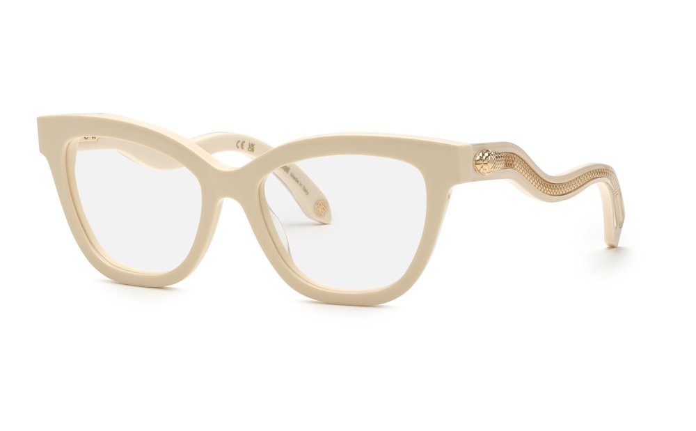 Eyeglasses Roberto Cavalli VRC072 (09X7) color panna pieno lucido 