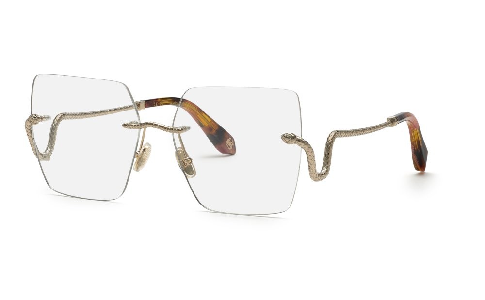 Eyeglasses Roberto Cavalli VRC077 (0594) color oro chiaro lucido 