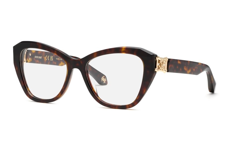 Eyeglasses Roberto Cavalli VRC099 (01AY) color avana scura lucida 