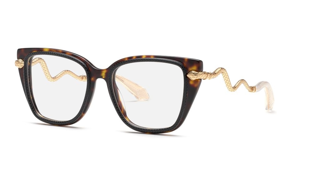 Eyeglasses Roberto Cavalli VRC104 (09RA) color top nero+avana lucido 