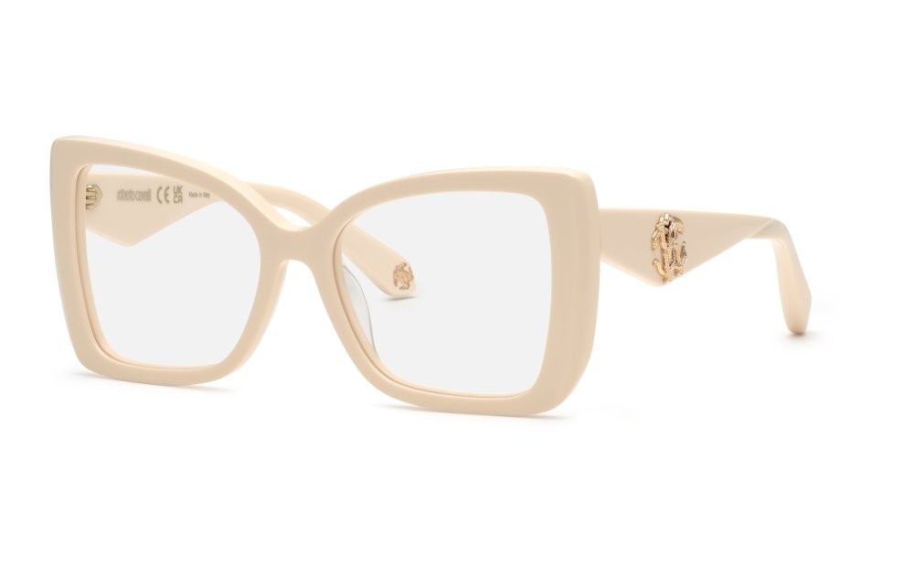 Eyeglasses Roberto Cavalli VRC111 (09X7) color panna pieno lucido 