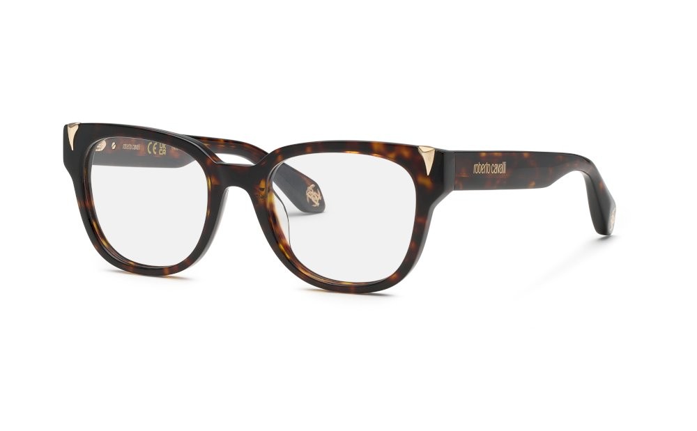 Occhiali da vista Roberto Cavalli VRC115V (0743) colore avana marrone/giallo lucida 