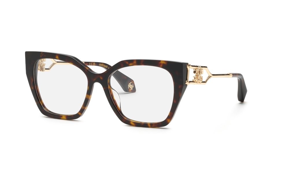 Eyeglasses Roberto Cavalli VRC120 (01AY) color avana scura lucida 
