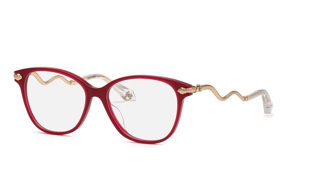 Eyeglasses Roberto Cavalli VRC121 (06PJ) color viola opalino lucido 
