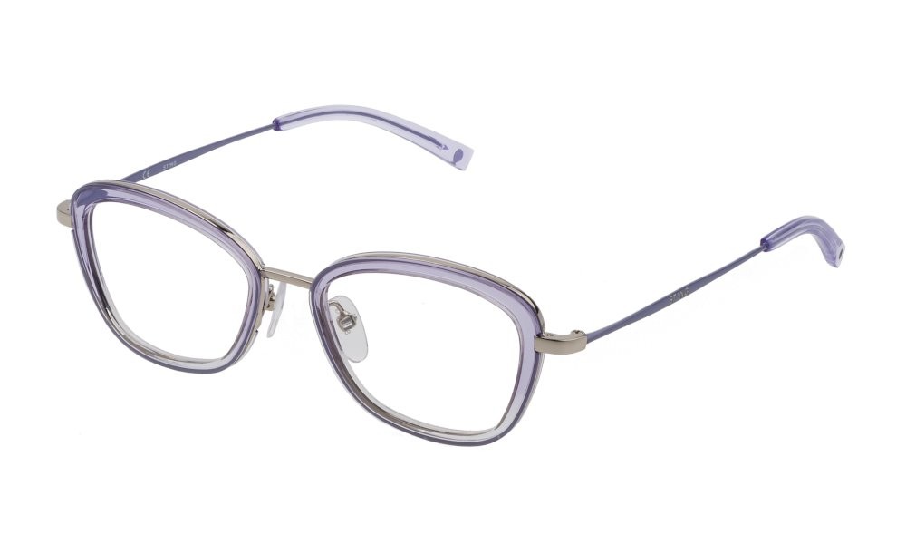 Eyeglasses Sting Tender 2 VST345V (0I06) color palladio lucido c/parti lilla 