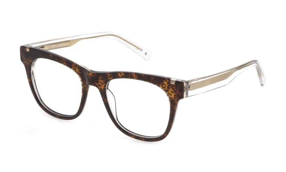 Eyeglasses Sting Free 7 VST423 (0AFE) color top leopardo - bianco lucido 