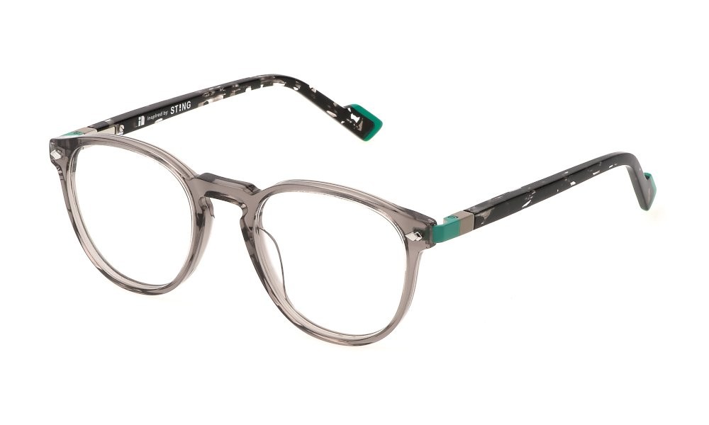 Eyeglasses Sting VST502 (0D57) color marrone trasparente lucido 