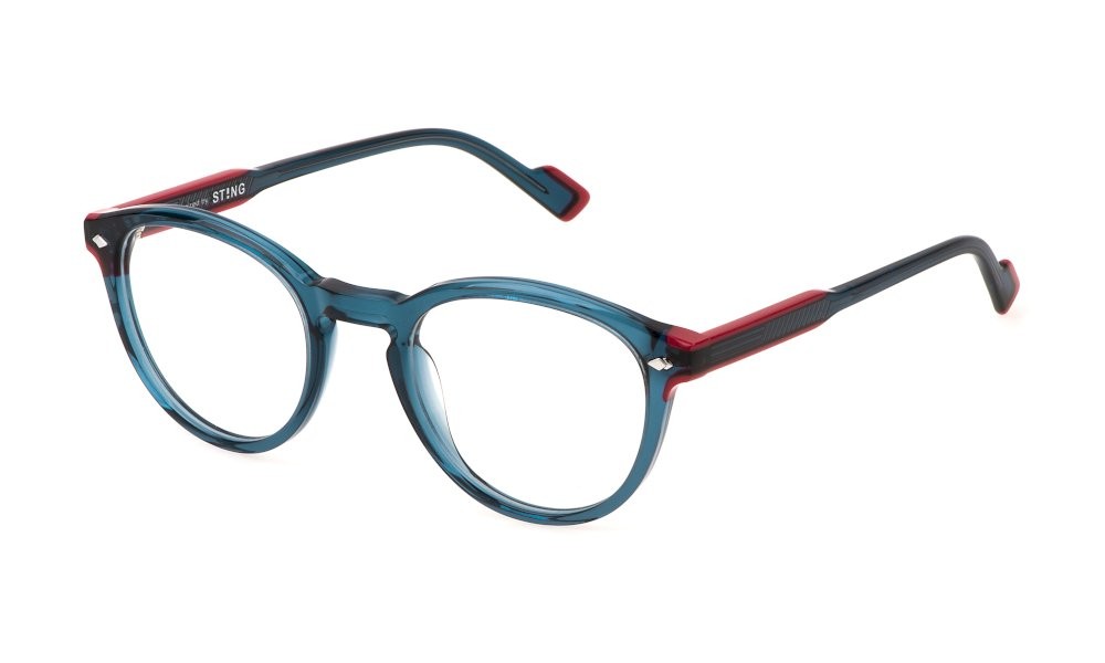 Eyeglasses Sting VST505 (0U11) color blu trasparente 