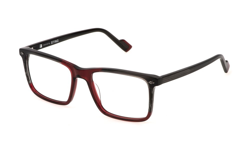 Occhiali da vista Sting VST508 (0V64) colore rosso bordeaux trasparente lucido 