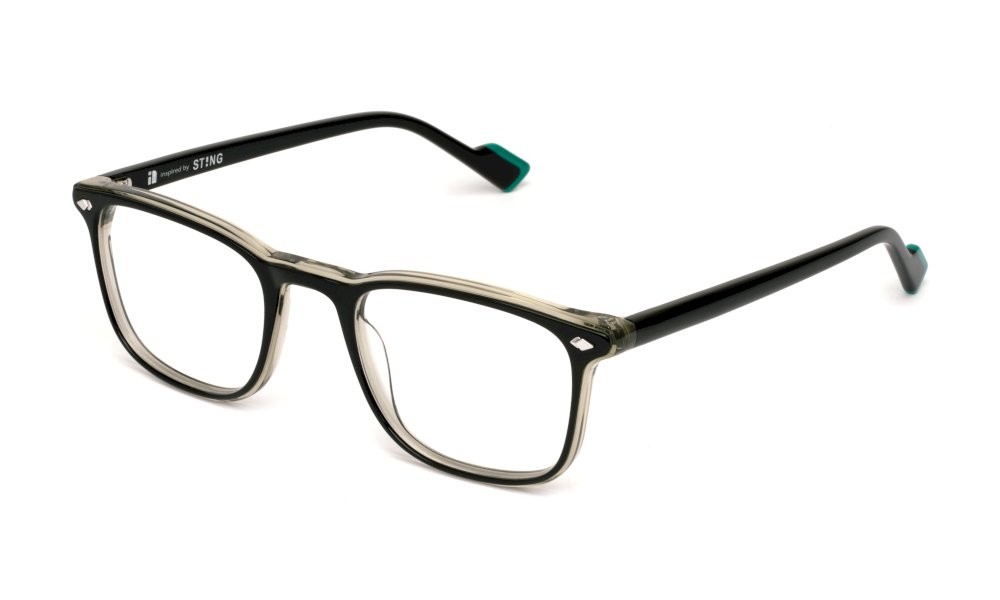 Eyeglasses Sting VST524 (06BQ) color top nero+verde lucido 