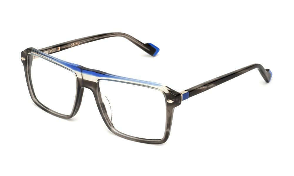 Occhiali da vista Sting VST531 (0712) colore grigio opalino striato lucido 