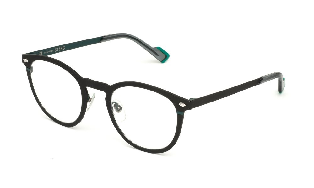 Occhiali da vista Sting VST534 (0Q46) colore nero semilucido c/parti colorate 