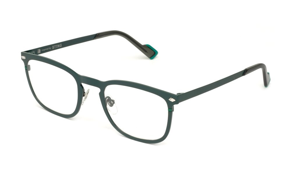 Eyeglasses Sting VST535 (0SBD) color verde opaco 