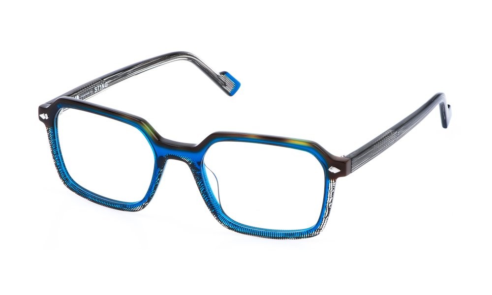 Occhiali da vista Sting VST543 (0W47) colore blu trasparente lucido 