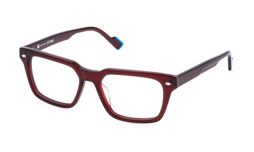 Eyeglasses Sting VST547 (07CS) color rosso opalino 
