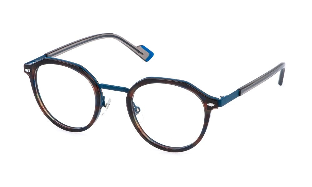 Eyeglasses Sting VST550 (08GC) color petrolio scuro opaco 