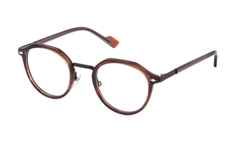 Occhiali da vista Sting VST550 (0R07) colore marron opaco totale 