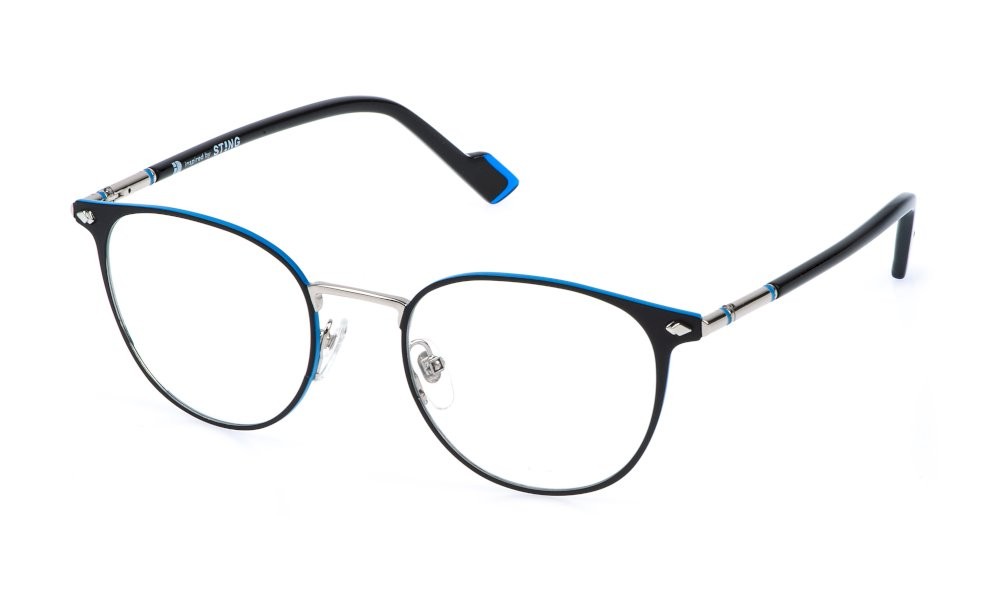 Occhiali da vista Sting VST556 (Q46Y) colore nero semilucido c/parti colorate 