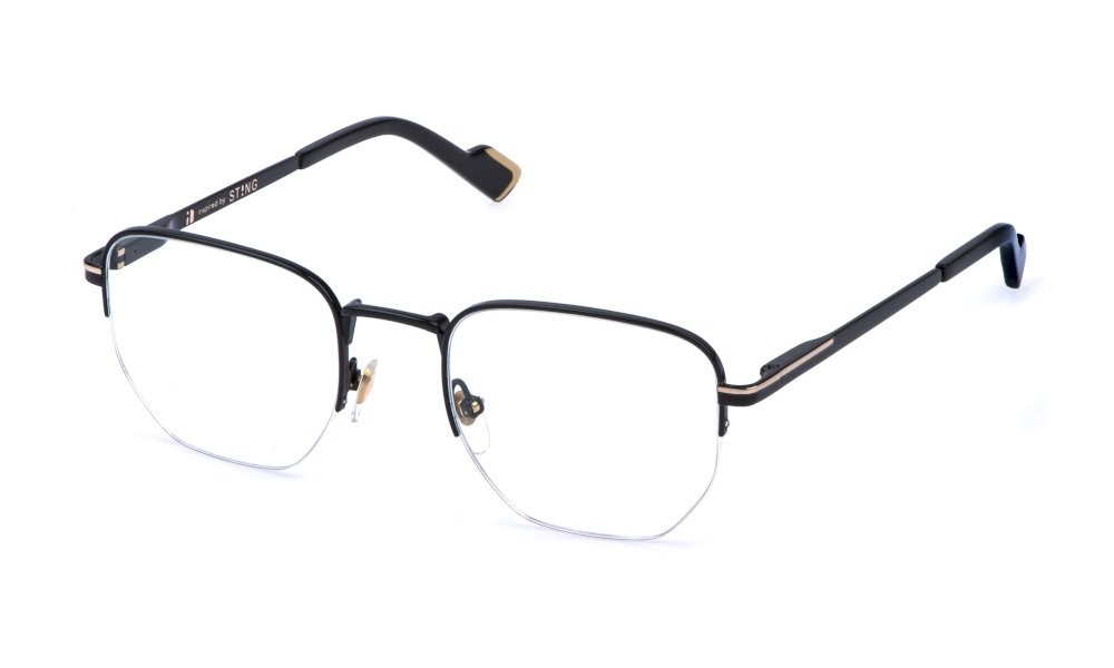 Occhiali da vista Sting VST564 (0304) colore nero lucido c/parti oro rose'lucido 