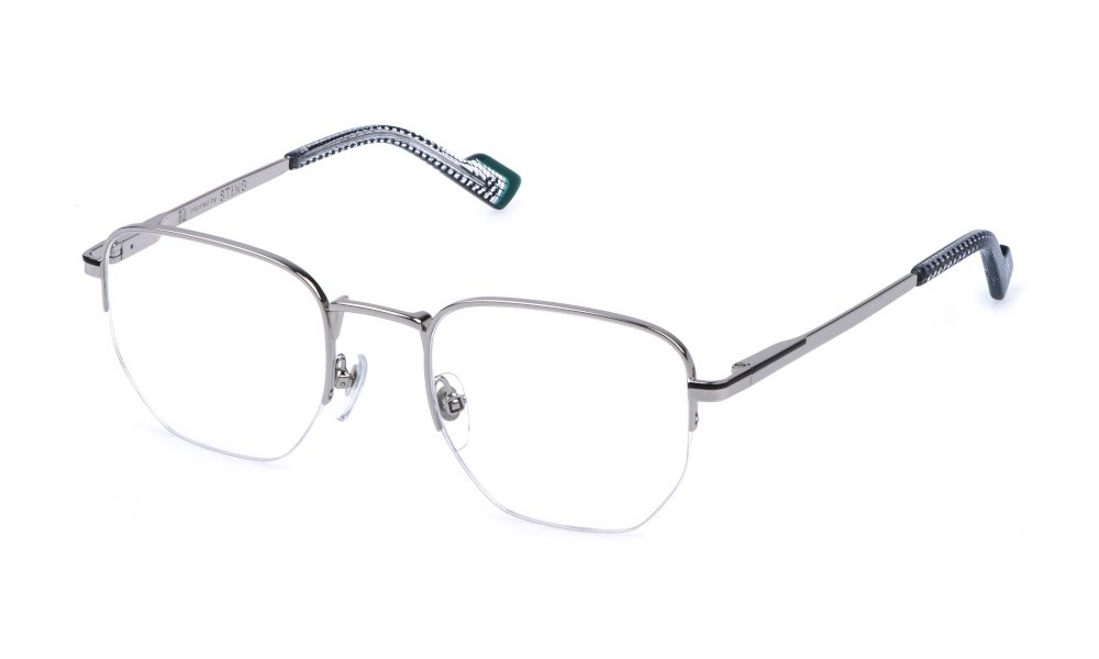 Occhiali da vista Sting VST564 (0K07) colore palladio lucido c/parti nero semilucido 