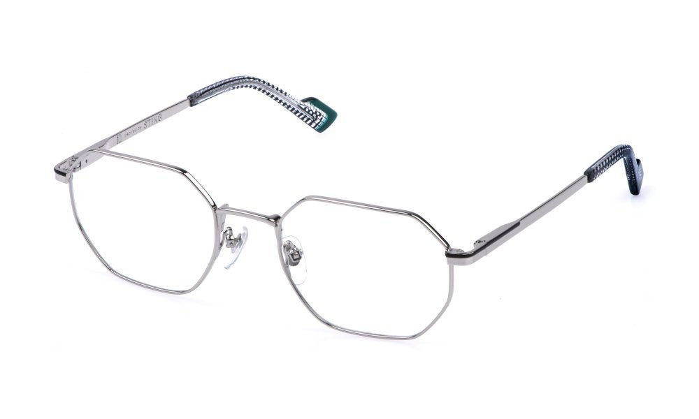 Occhiali da vista Sting VST565 (0K07) colore palladio lucido c/parti nero semilucido 