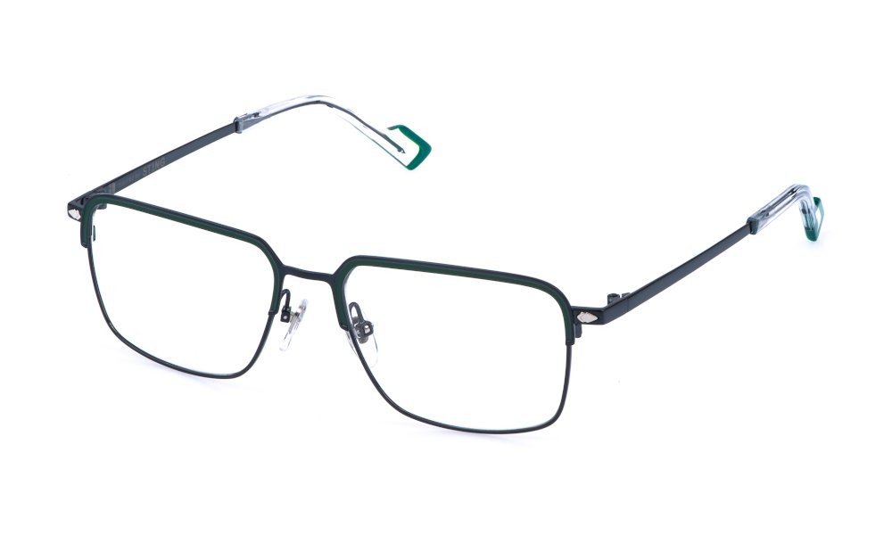 Occhiali da vista Sting VST566 (08PN) colore blu pieno lucido c/parti colorate 