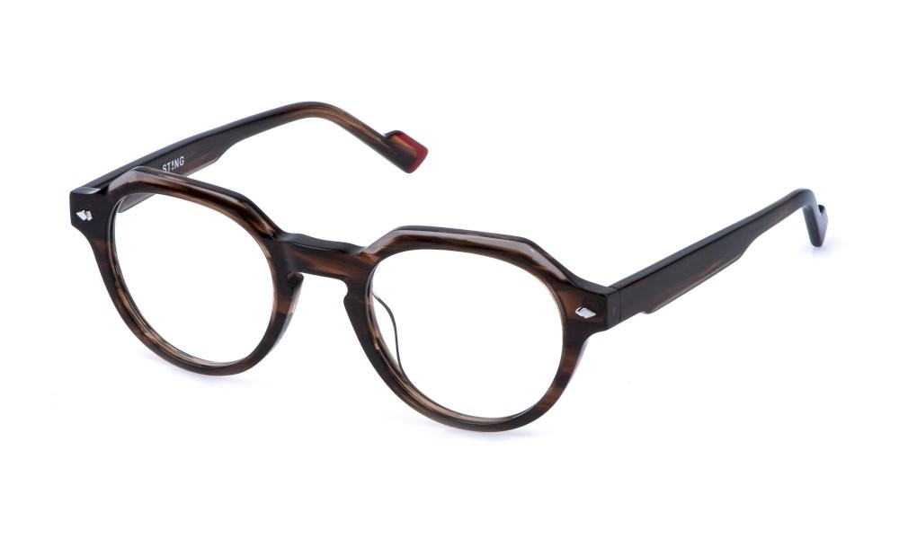 Occhiali da vista Sting VST571V (0GEQ) colore nero sfumato marrone/ocra striato 