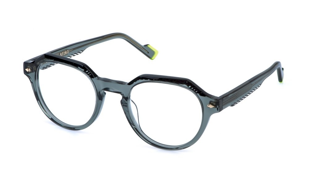 Occhiali da vista Sting VST571V (0V51) colore verde trasparente lucido 