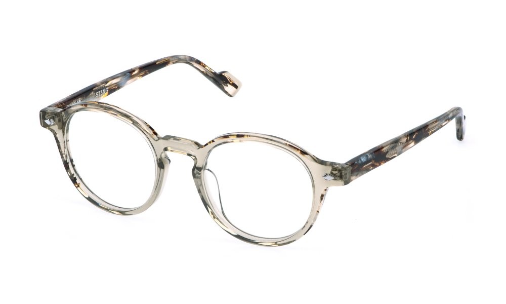 Occhiali da vista Sting VST572V (07HM) colore beige trasparente lucido 