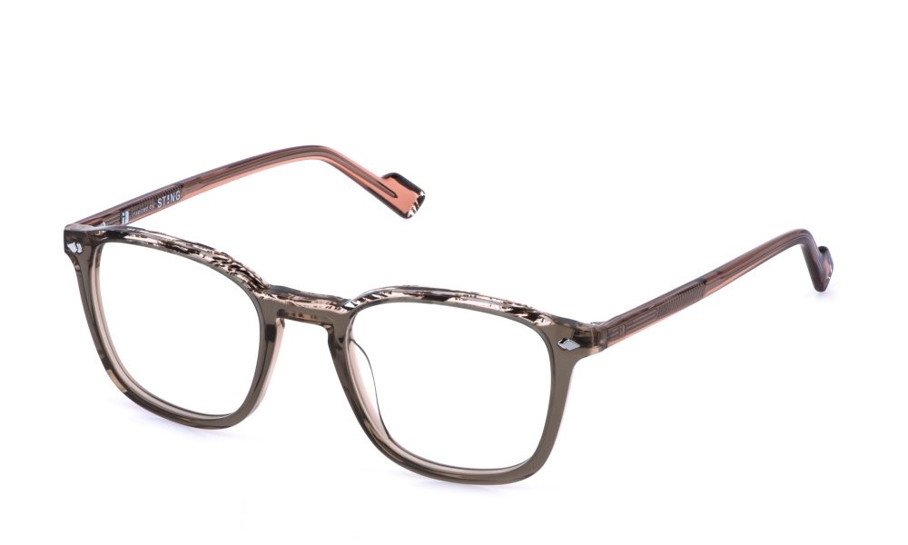 Occhiali da vista Sting VST593V (06U2) colore top marrone+arancio lucido 