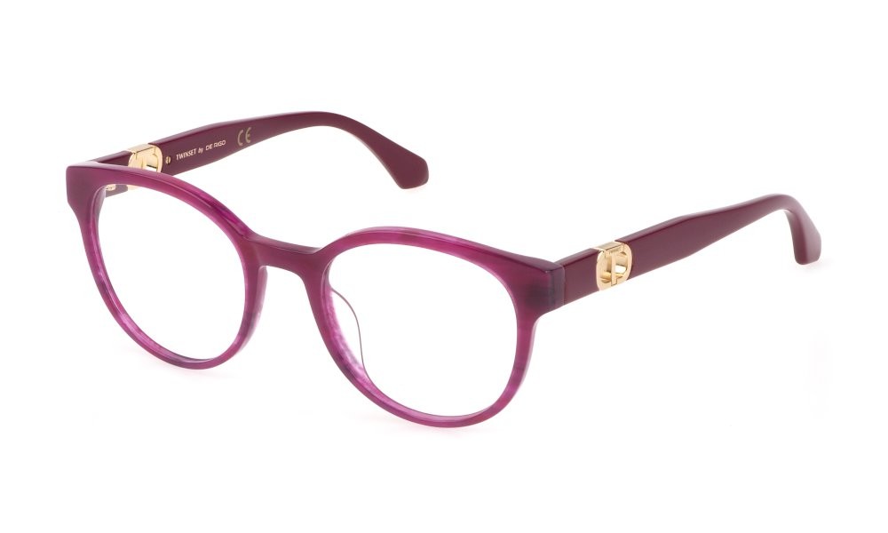 Eyeglasses Twinset VTW008 (07N7) color fuxia marmorizzato 