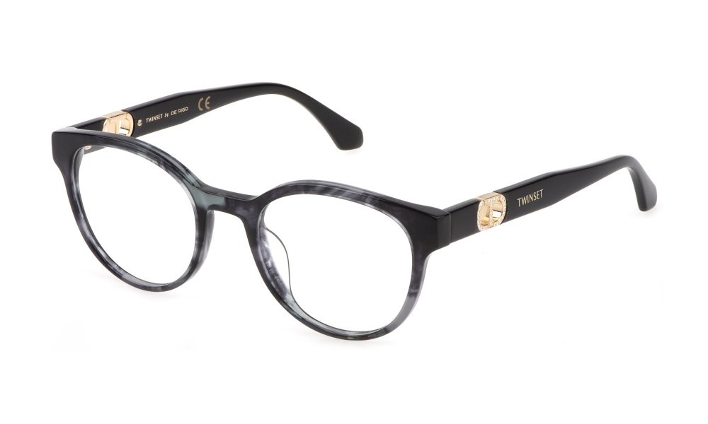 Eyeglasses Twinset VTW008S (06BZ) color grigio striato 