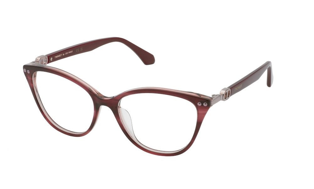 Eyeglasses Twinset VTW014 (0AM2) color striato rosso - rosa lucido 