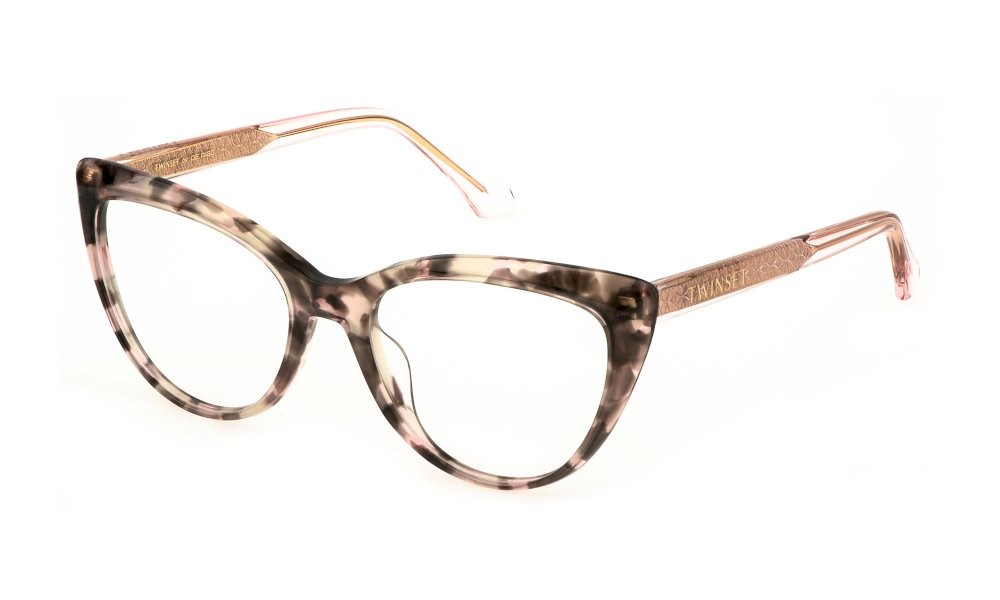 Eyeglasses Twinset VTW030 (01GQ) color avana marrone/rosa 