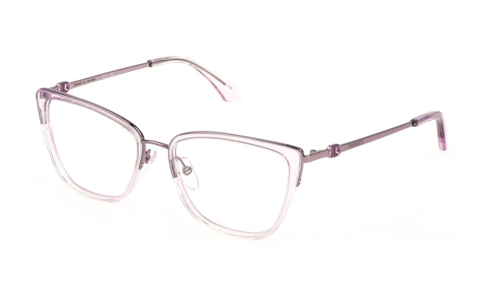 Eyeglasses Twinset VTW041 (0SE5) color lilla lucido c/parti opache 